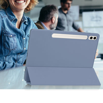 Hoes voor Samsung Galaxy Tab S10+ / Tab S9 FE+ / Tab S9+, Techsuit, Flex Trifold, Grijs