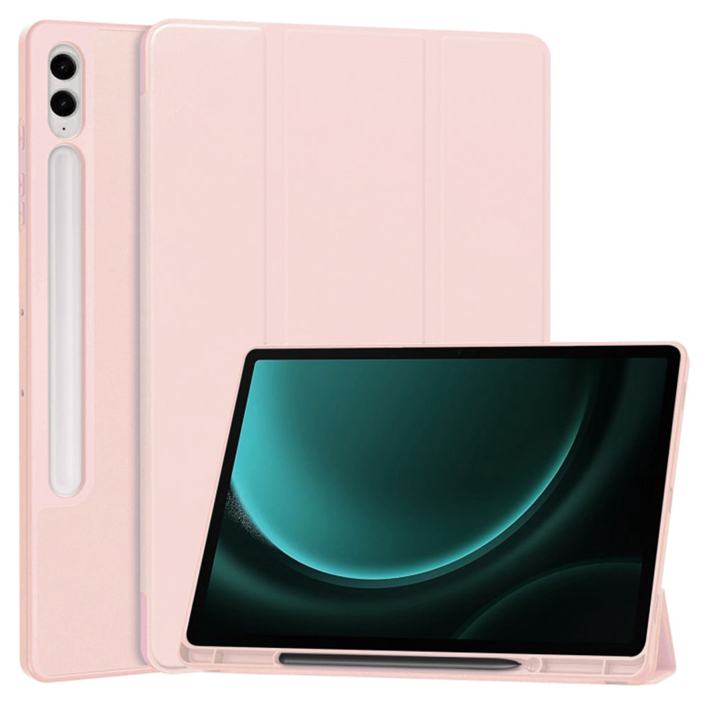 Hoes voor Samsung Galaxy Tab S10+ / Tab S9 FE+ / Tab S9+, Techsuit, Flex Trifold, Roze