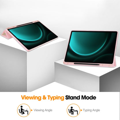 Hoes voor Samsung Galaxy Tab S10+ / Tab S9 FE+ / Tab S9+, Techsuit, Flex Trifold, Roze