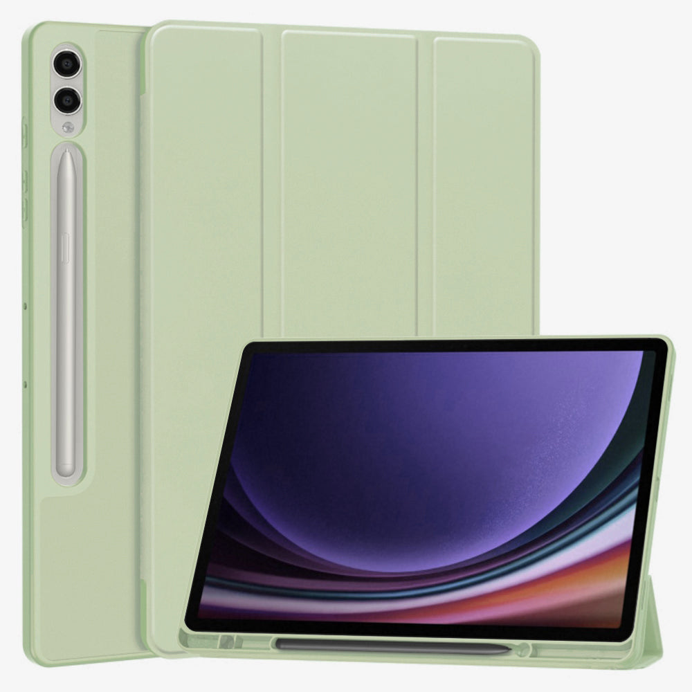 Hoes voor Samsung Galaxy Tab S10+ / Tab S9 FE+ / Tab S9+, Techsuit, Flex Trifold, Matcha Groen