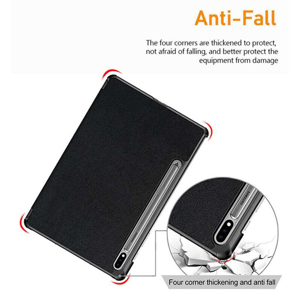 Hoes voor Samsung Galaxy Tab S10 Ultra / Tab S9 Ultra / Tab S8 Ultra, Techsuit, FoldPro, Zwart