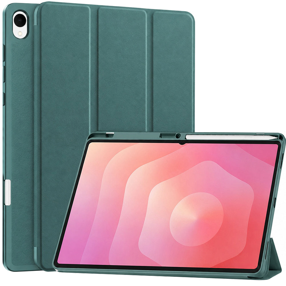 Hoes voor Samsung Galaxy Tab S12 Plus, Techsuit, Flex Trifold, Groen