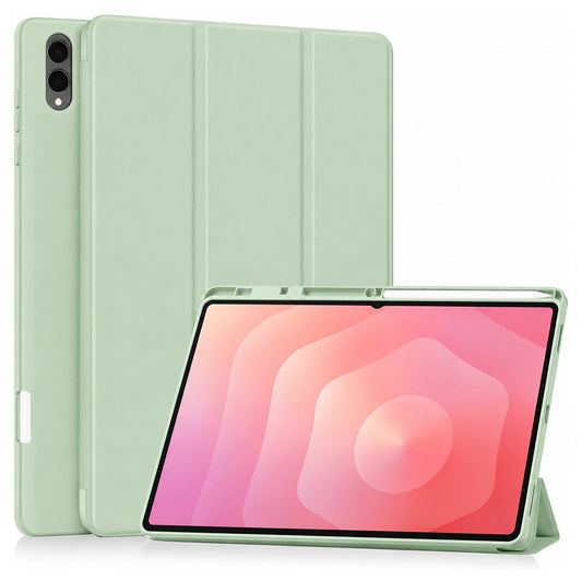 Hoes voor Samsung Galaxy Tab S12 Ultra / Tab S11 Ultra, Techsuit, Flex Trifold, Matcha Groen