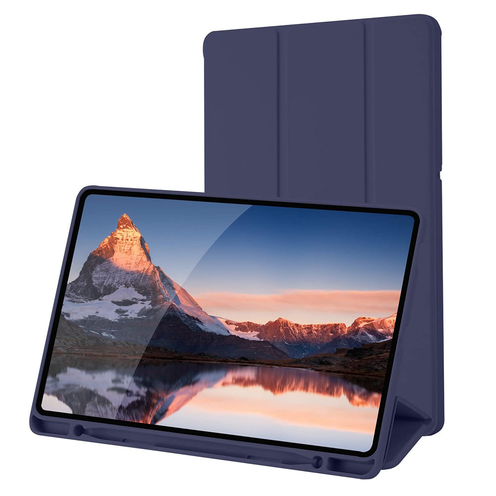 Hoes voor Samsung Galaxy Tab S6 Lite (2024) / Tab S6 Lite (2022) / Tab S6 Lite (2020), Techsuit, Flex Trifold, Marineblauw
