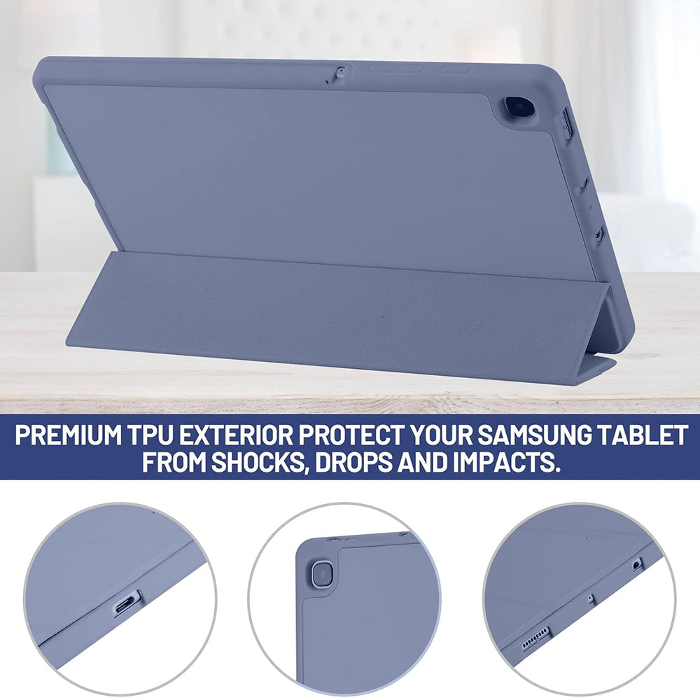 Hoes voor Samsung Galaxy Tab S6 Lite (2024) / Tab S6 Lite (2022) / Tab S6 Lite (2020), Techsuit, Flex Trifold, Paars