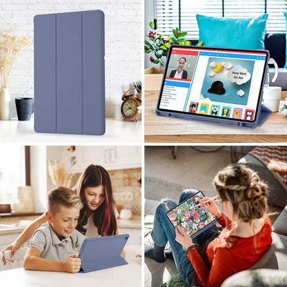 Hoes voor Samsung Galaxy Tab S6 Lite (2024) / Tab S6 Lite (2022) / Tab S6 Lite (2020), Techsuit, Flex Trifold, Paars