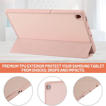 Hoes voor Samsung Galaxy Tab S6 Lite (2024) / Tab S6 Lite (2022) / Tab S6 Lite (2020), Techsuit, Flex Trifold, Roze