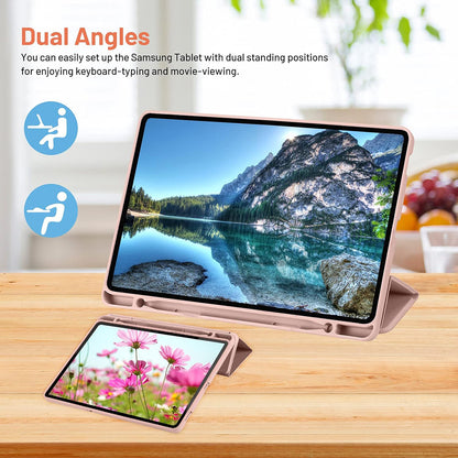 Hoes voor Samsung Galaxy Tab S6 Lite (2024) / Tab S6 Lite (2022) / Tab S6 Lite (2020), Techsuit, Flex Trifold, Roze