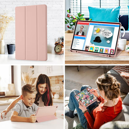 Hoes voor Samsung Galaxy Tab S6 Lite (2024) / Tab S6 Lite (2022) / Tab S6 Lite (2020), Techsuit, Flex Trifold, Roze
