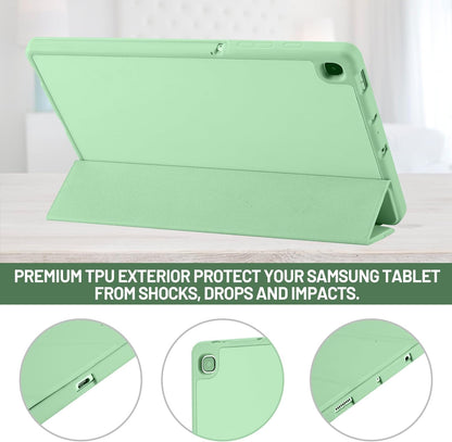 Hoes voor Samsung Galaxy Tab S6 Lite (2024) / Tab S6 Lite (2022) / Tab S6 Lite (2020), Techsuit, Flex Trifold, Matcha Groen