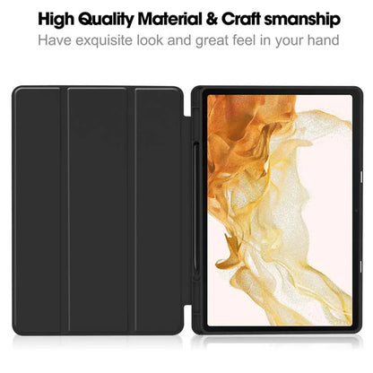Hoes voor Samsung Galaxy Tab S8+ / Tab S7+, Techsuit, Flex Trifold, Zwart