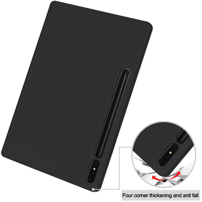 Hoes voor Samsung Galaxy Tab S8+ / Tab S7+, Techsuit, Flex Trifold, Zwart