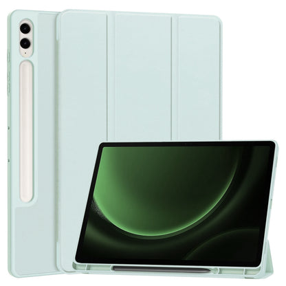 Hoes voor Samsung Galaxy Tab S9 FE+, Techsuit, Flex Trifold, Blauw