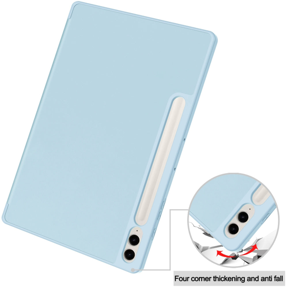 Hoes voor Samsung Galaxy Tab S9 FE+, Techsuit, Flex Trifold, Blauw