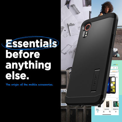 Hoes voor Samsung Galaxy Xcover7 G556, Spigen, Tough Armor, Zwart ACS07505
