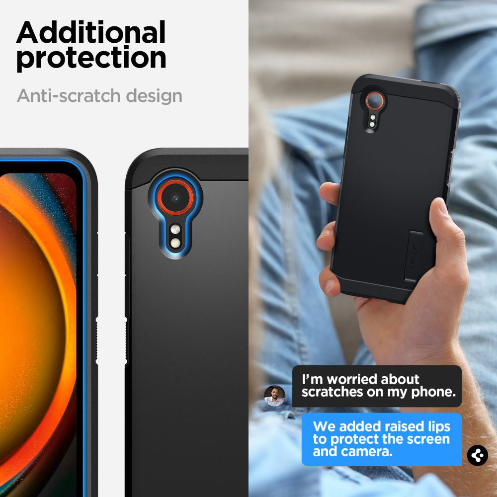 Hoes voor Samsung Galaxy Xcover7 G556, Spigen, Tough Armor, Zwart ACS07505