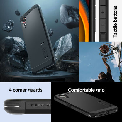Hoes voor Samsung Galaxy Xcover7 G556, Spigen, Tough Armor, Zwart ACS07505