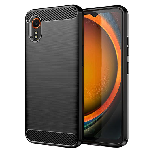 Hoes voor Samsung Galaxy Xcover7 G556, Techsuit, Carbon, Zwart
