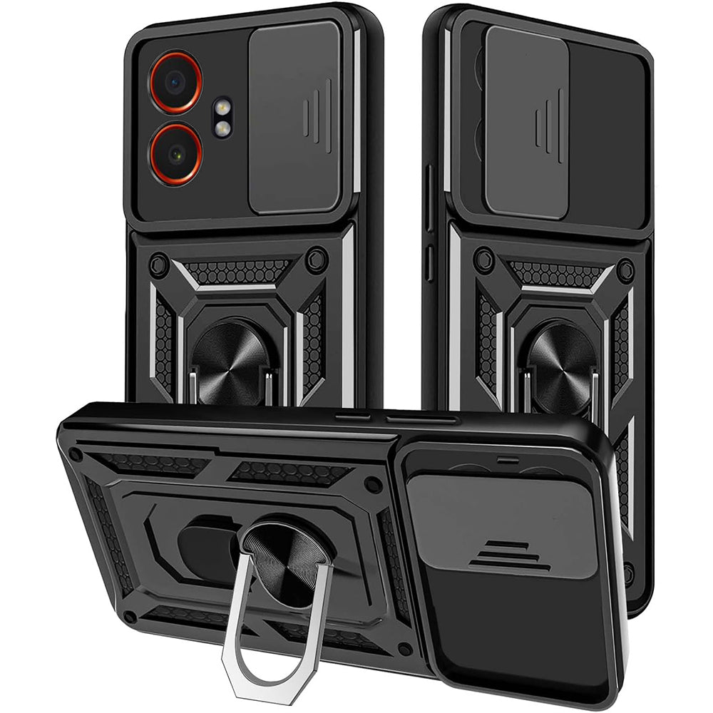 Hoes voor Samsung Galaxy XCover7 Pro, Techsuit, CamShield, Zwart