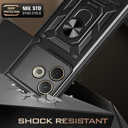 Hoes voor Samsung Galaxy XCover7 Pro, Techsuit, CamShield, Zwart