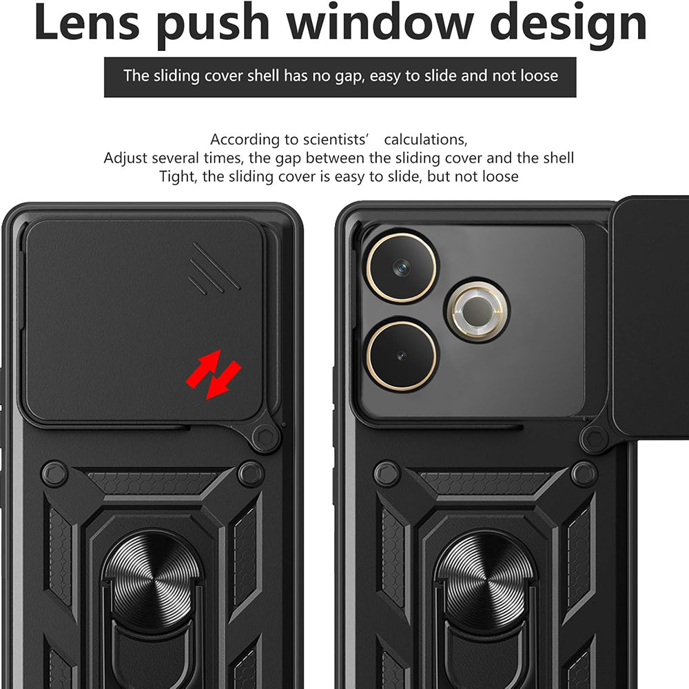 Hoes voor Samsung Galaxy XCover7 Pro, Techsuit, CamShield, Zwart