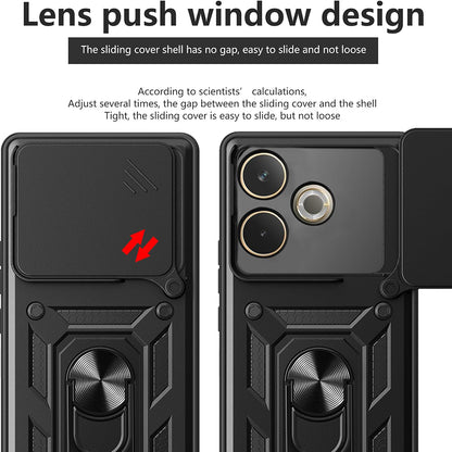 Hoes voor Samsung Galaxy XCover7 Pro, Techsuit, CamShield, Zwart