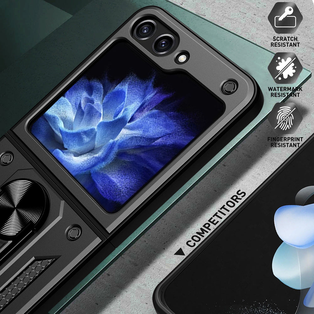 Case for Samsung Galaxy Z Flip5 F731, Techsuit, CamShield, Black