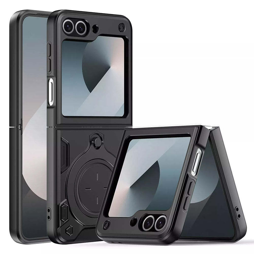 Hoes voor Samsung Galaxy Z Flip7 FE F761 / Z Flip6 F741, Techsuit, CamGuard Pro, Zwart