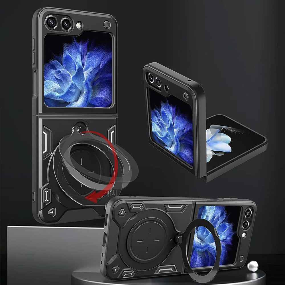 Hoes voor Samsung Galaxy Z Flip7 FE F761 / Z Flip6 F741, Techsuit, CamGuard Pro, Zwart