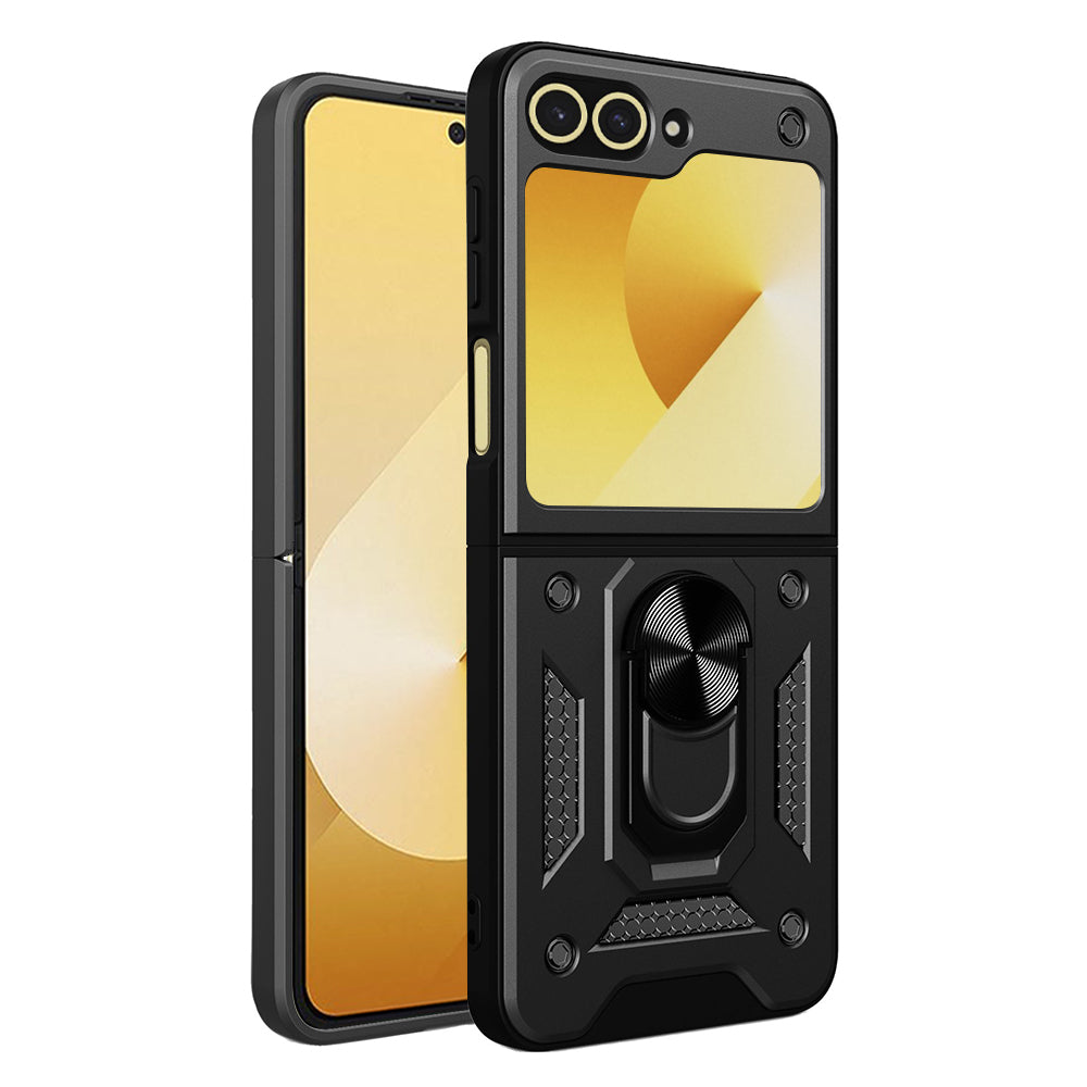 Hoes voor Samsung Galaxy Z Flip7 FE F761 / Z Flip6 F741, Techsuit, CamShield, Zwart