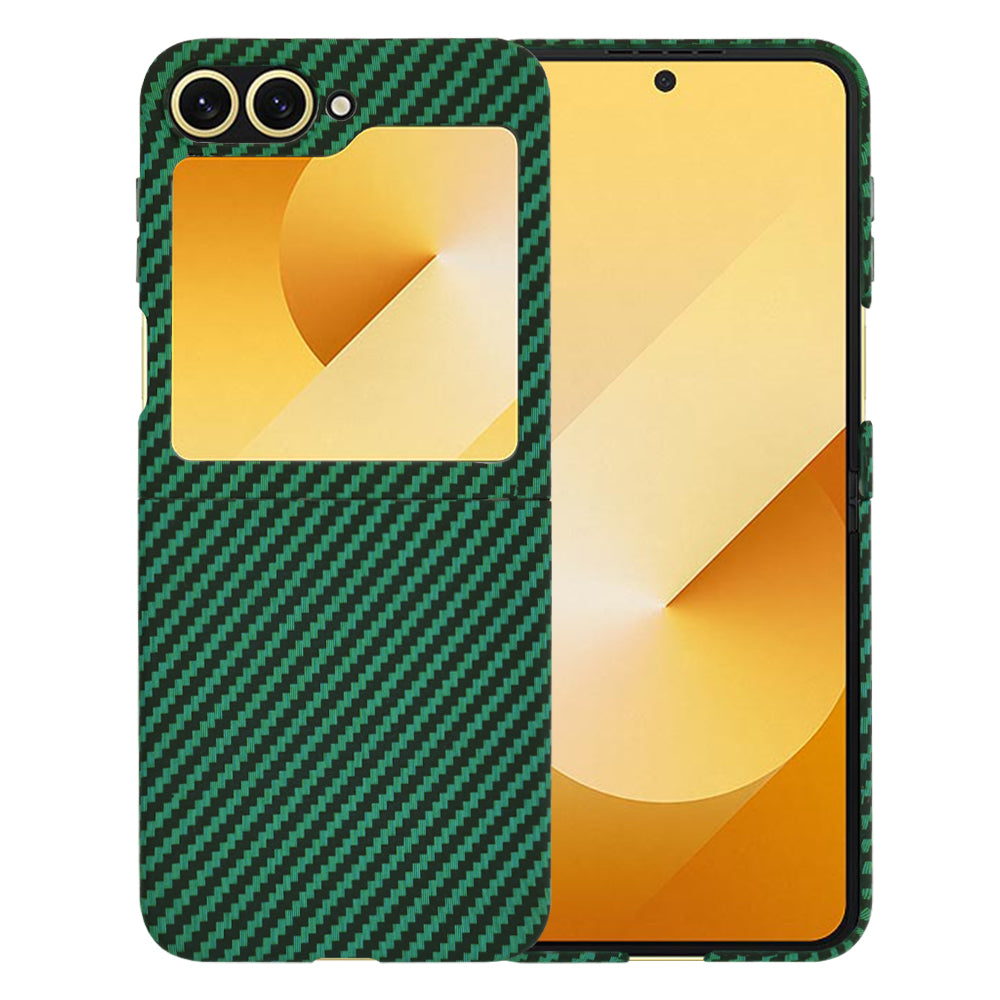 Hoes voor Samsung Galaxy Z Flip7 FE F761 / Z Flip6 F741, Techsuit, Carbonite FiberShell, Groen