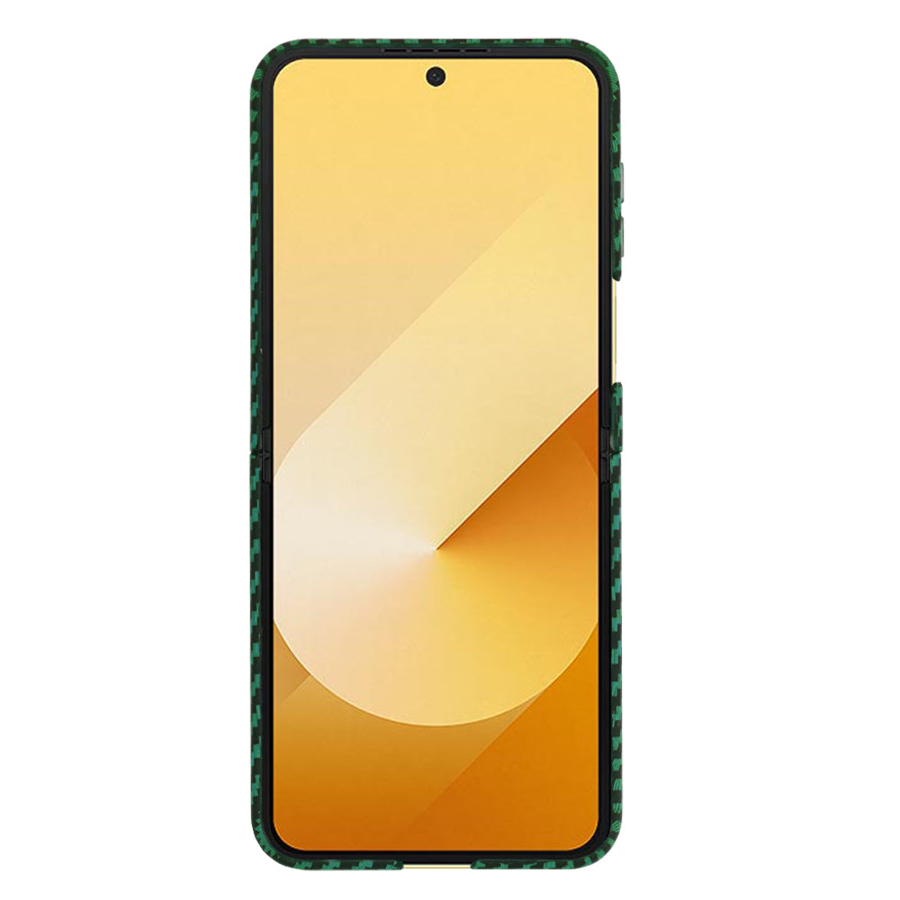 Hoes voor Samsung Galaxy Z Flip7 FE F761 / Z Flip6 F741, Techsuit, Carbonite FiberShell, Groen