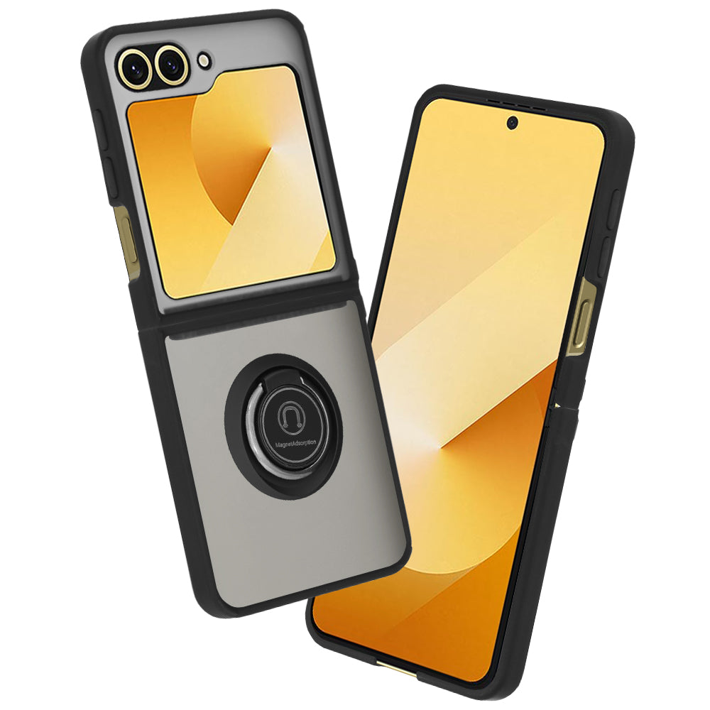 Hoes voor Samsung Galaxy Z Flip7 FE F761 / Z Flip6 F741, Techsuit, Glinth, Zwart