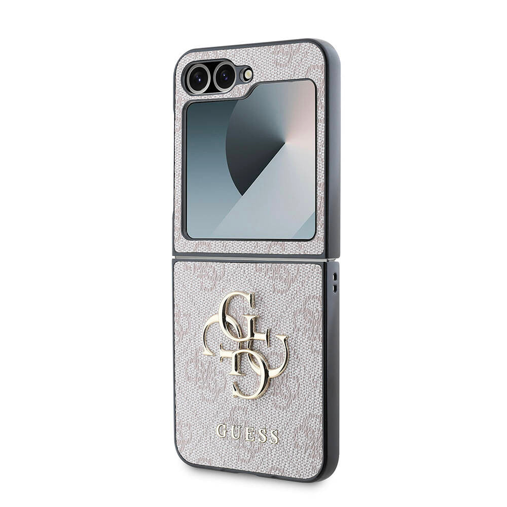 Hoes voor Samsung Galaxy Z Flip7 F766, Guess, 4G Metal Logo, Zwart