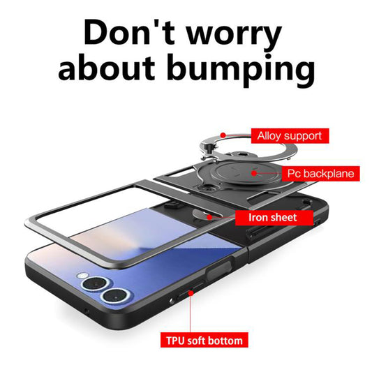 Hoes voor Samsung Galaxy Z Flip7 F766, Techsuit, CamGuard Pro, Blauw