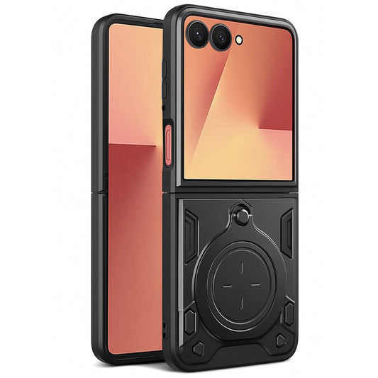 Hoes voor Samsung Galaxy Z Flip7 F766, Techsuit, CamGuard Pro, Zwart