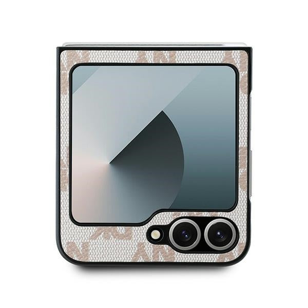 Hoes voor Samsung Galaxy Z Flip7 FE F761 / Z Flip6 F741, DKNY, Geruit Patroon Gedrukte Strepen, Roze