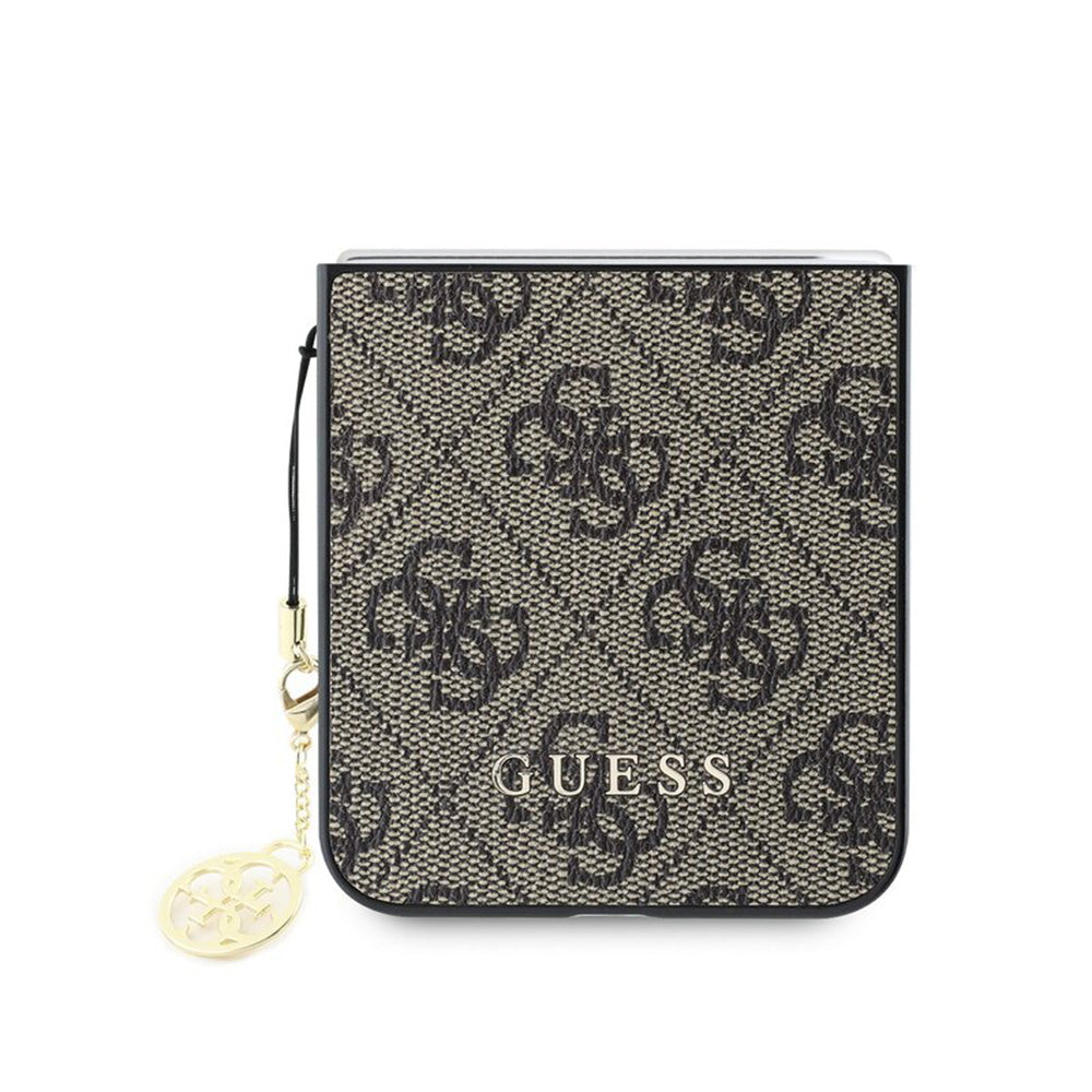 Hoes voor Samsung Galaxy Z Flip7 FE F761 / Z Flip6 F741, Guess, 4G Charm, Bruin