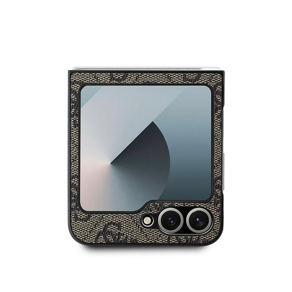 Hoes voor Samsung Galaxy Z Flip7 FE F761 / Z Flip6 F741, Guess, 4G Metal Logo, Bruin