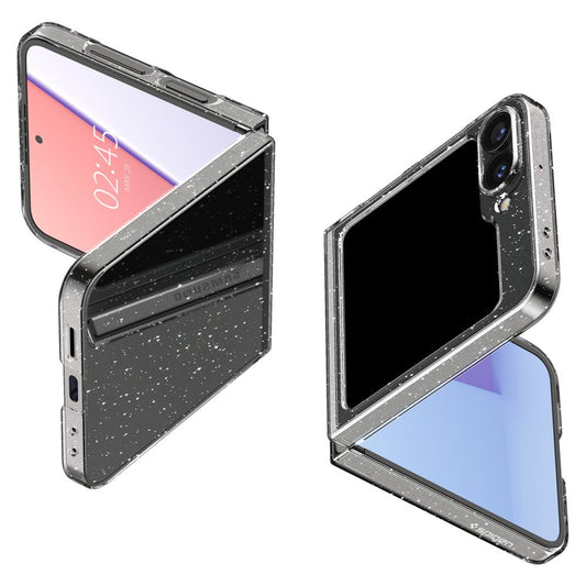 Hoes voor Samsung Galaxy Z Flip7 FE F761 / Z Flip6 F741, Spigen, Air Skin Glitter, Transparant