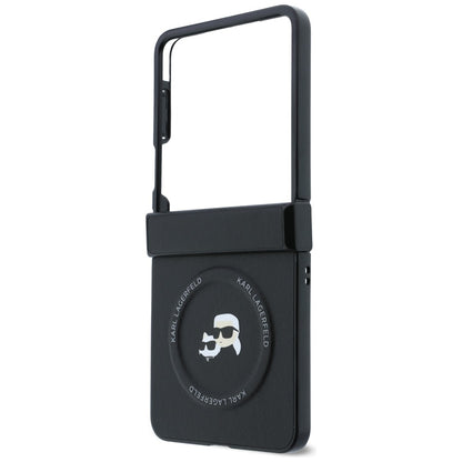 Hoes voor Samsung Galaxy Z Flip8 F776, Karl Lagerfeld, Karl & Choupette Head Pin, Zwart
