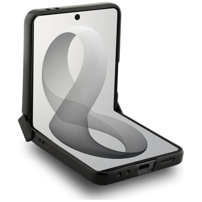 Hoes voor Samsung Galaxy Z Flip8 F776, Karl Lagerfeld, Saffiano Karl & Choupette Metalen Speld, Zwart