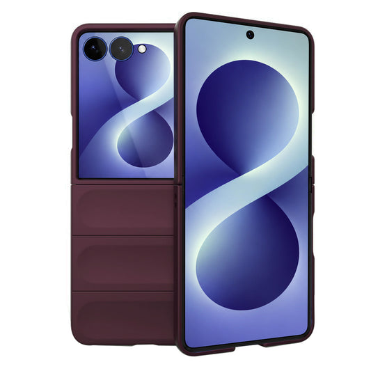 Hoes voor Samsung Galaxy Z Flip8 F776, Techsuit, Magic Shield, Wijnrood