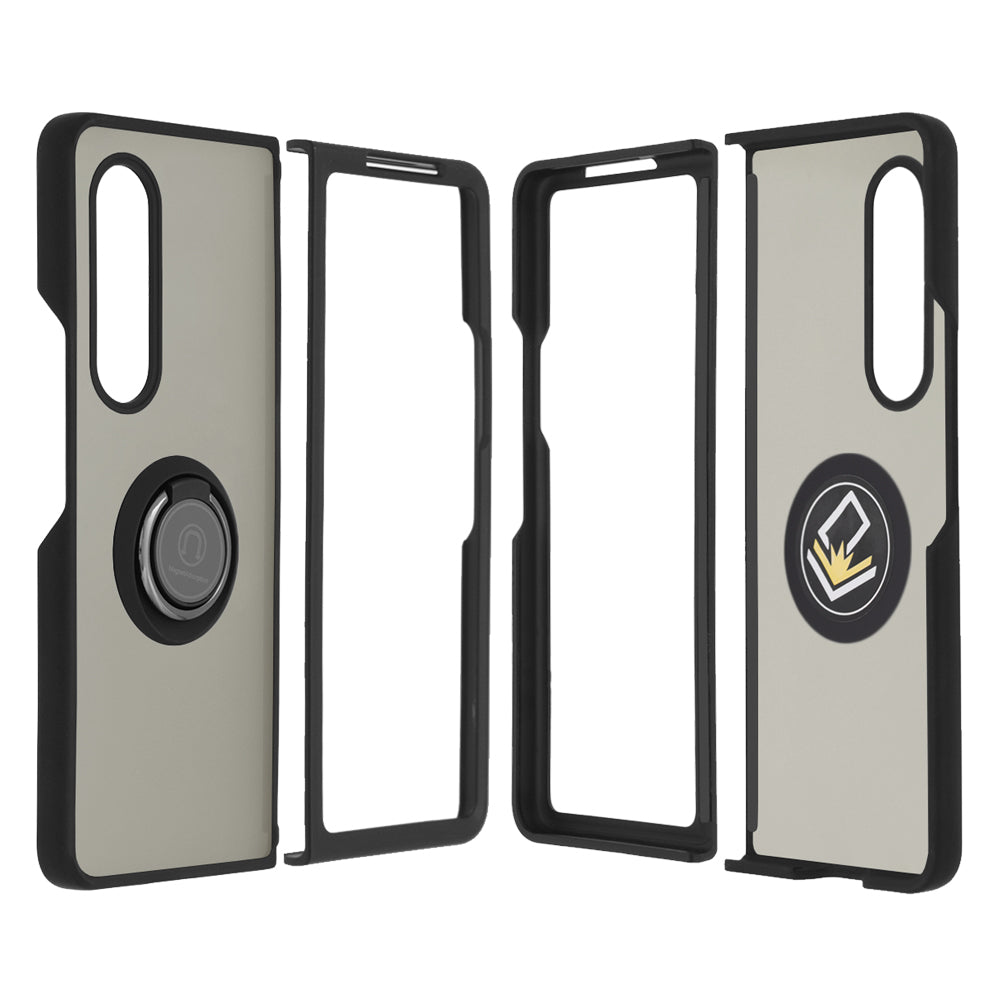 Hoes voor Samsung Galaxy Z Fold3 5G F926, Techsuit, Glinth, Zwart