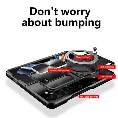 Hoes voor Samsung Galaxy Z Fold5 F946, Techsuit, CamGuard Pro, Zwart