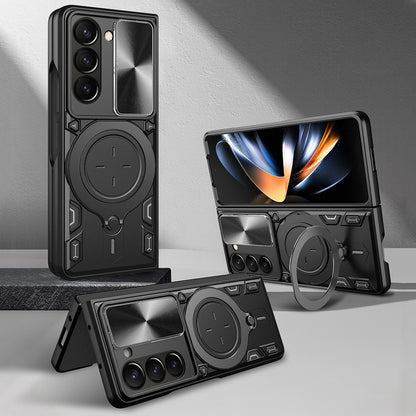 Hoes voor Samsung Galaxy Z Fold5 F946, Techsuit, CamGuard Pro, Zwart
