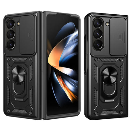 Hoes voor Samsung Galaxy Z Fold5 F946, Techsuit, CamShield, Zwart