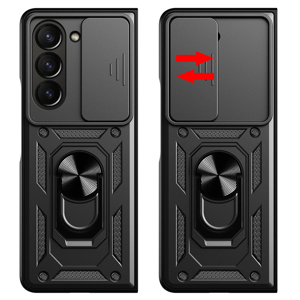 Hoes voor Samsung Galaxy Z Fold5 F946, Techsuit, CamShield, Zwart