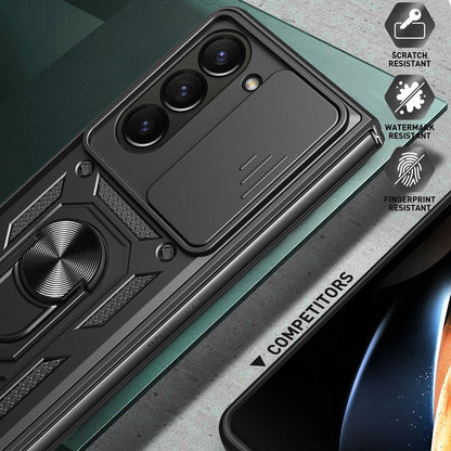 Hoes voor Samsung Galaxy Z Fold5 F946, Techsuit, CamShield, Zwart