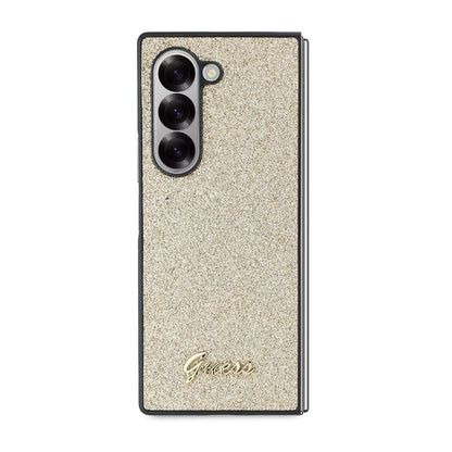 Hoes voor Samsung Galaxy Z Fold6 F956, Guess, Glitter Script, Goud